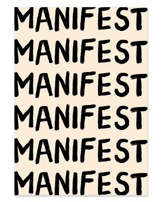 Manifest Print. Manifest poster. Cream manifestation type art print. Spiritual poster. Positive print.