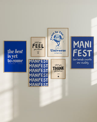Blue Motivational Instant Gallery Wall