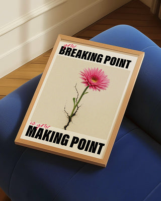 Growth mindset spiritual art print in living room modern apartment