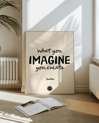 Buddha quote instant download art print in boho style living room