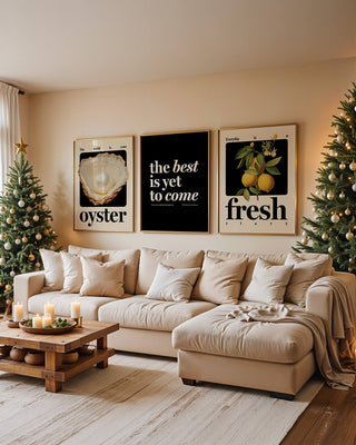 Holiday Christmas gallery wall art prints positive home gifts