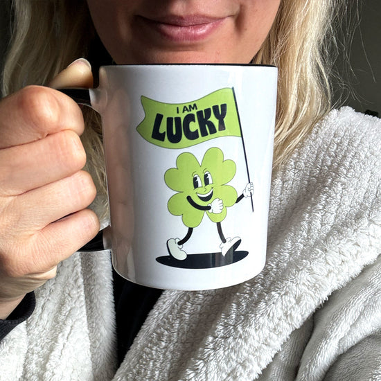 Lucky affirmation mug customer, morning positivity mug