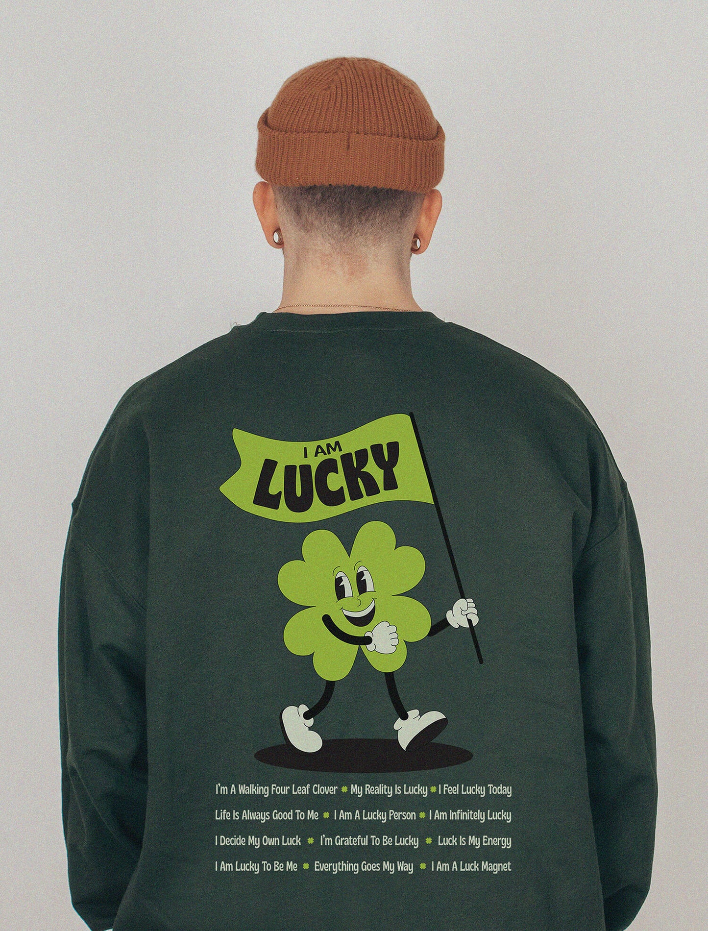 I AM LUCKY AFFIRMATION SWEATER