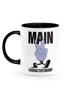 Main character energy affirmations mug in purple