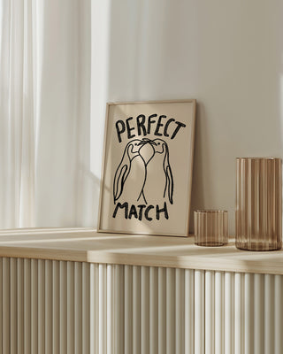 Perfect Match in Black - Instant Art Print