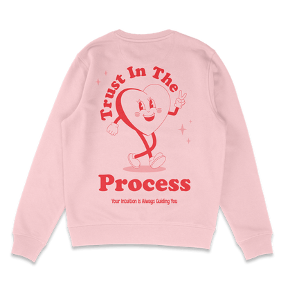 Trust in the process pink positive messaging sweater