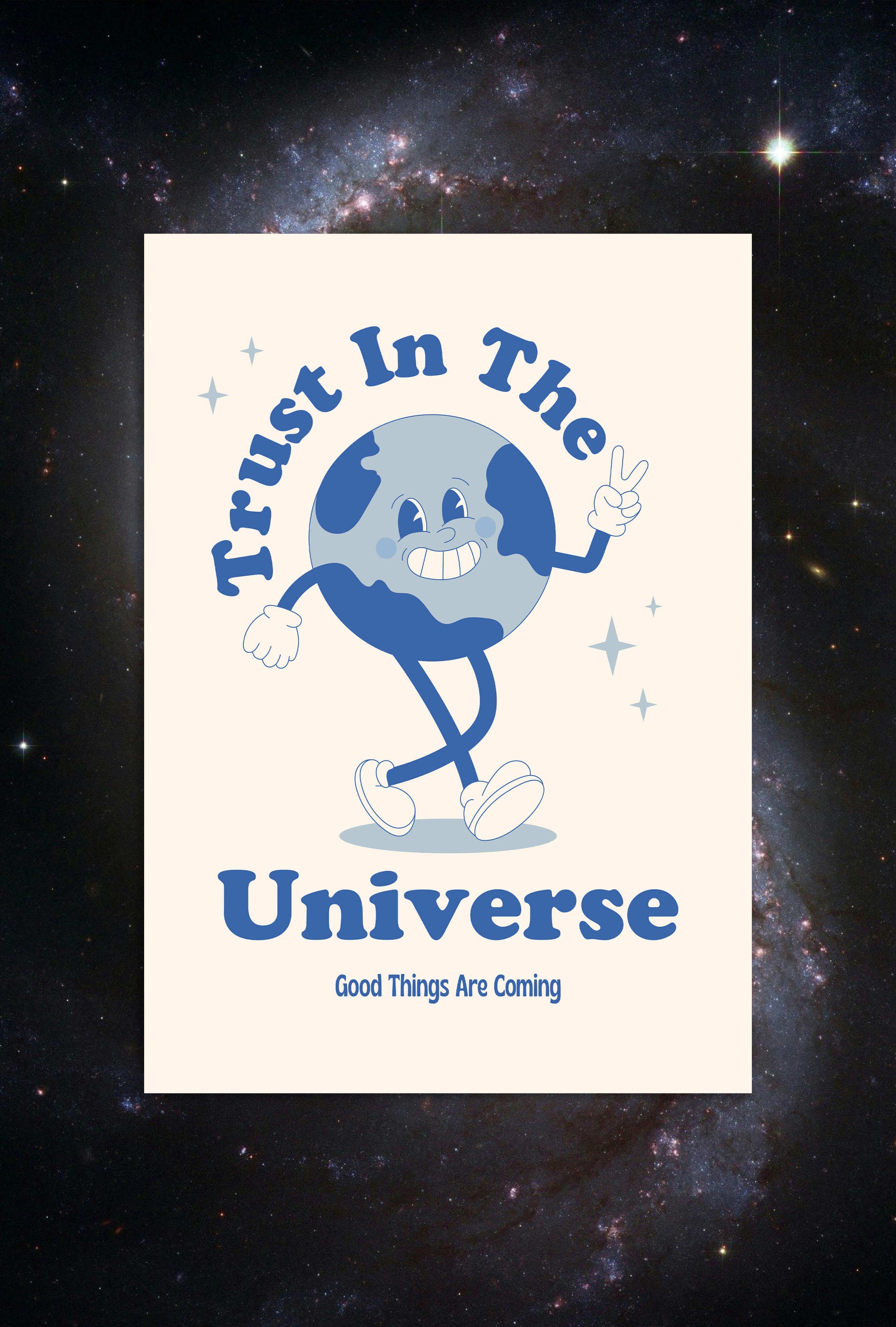 Trust in the universe, positive print, positive affirmation poster, mindfulness wellness print