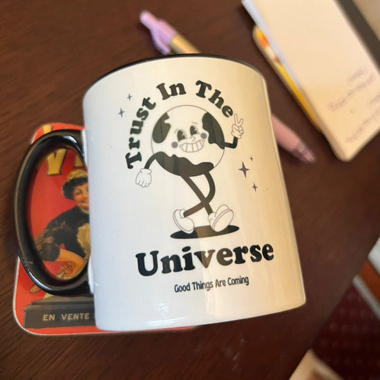 Trust in the universe positive affirmation, spiritual mug 
