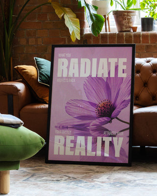 Spiritual floral poster for apartment