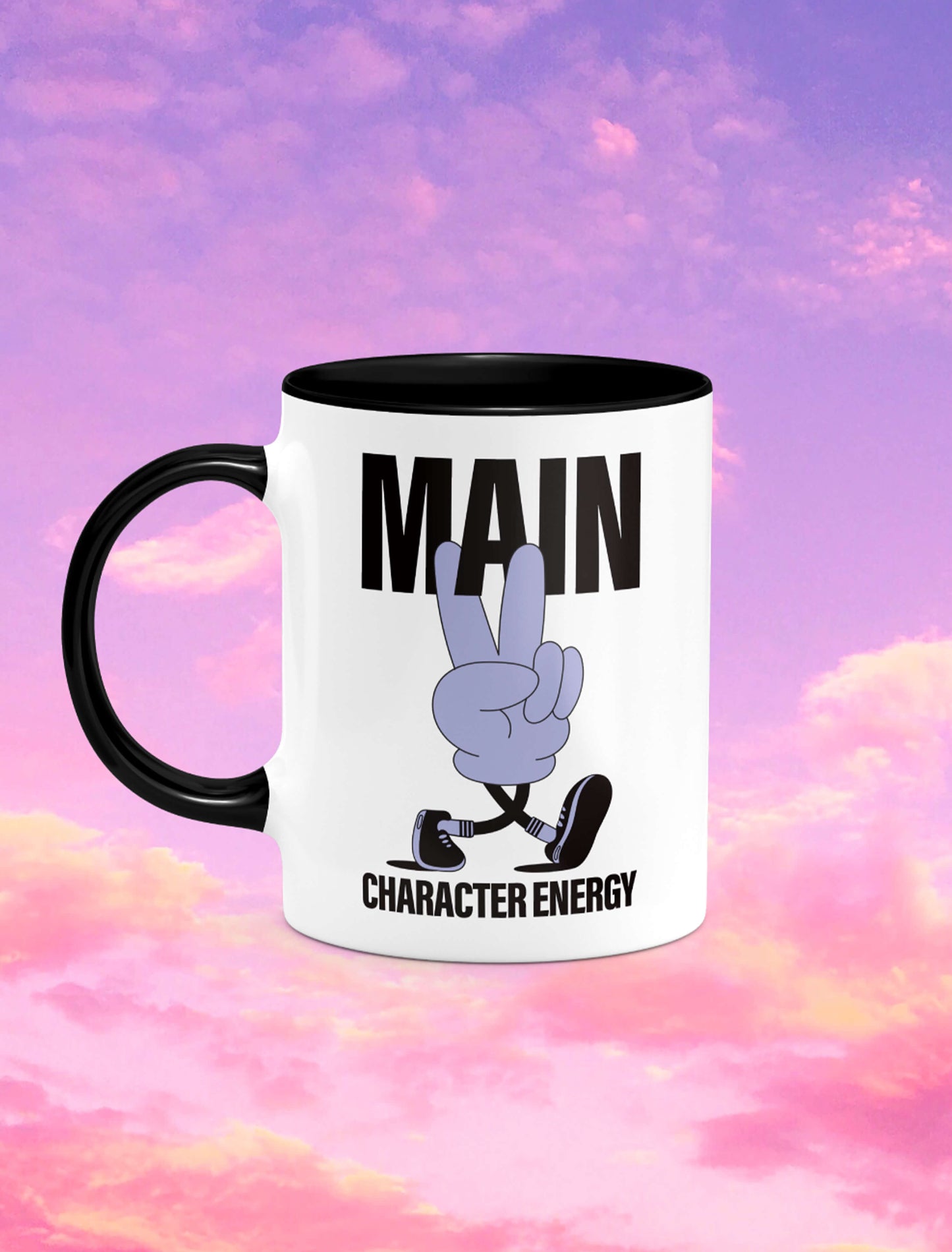 Main character energy mug in purple