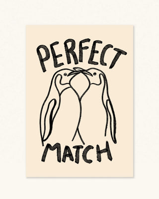Perfect Match in Black - Instant Art Print