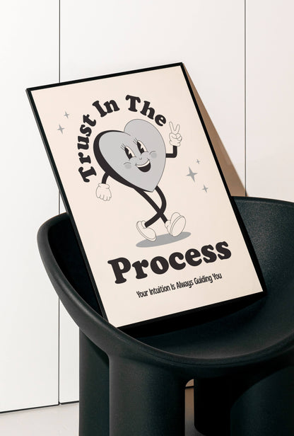 Trust the process print, positive affirmation print, mindfulness poster