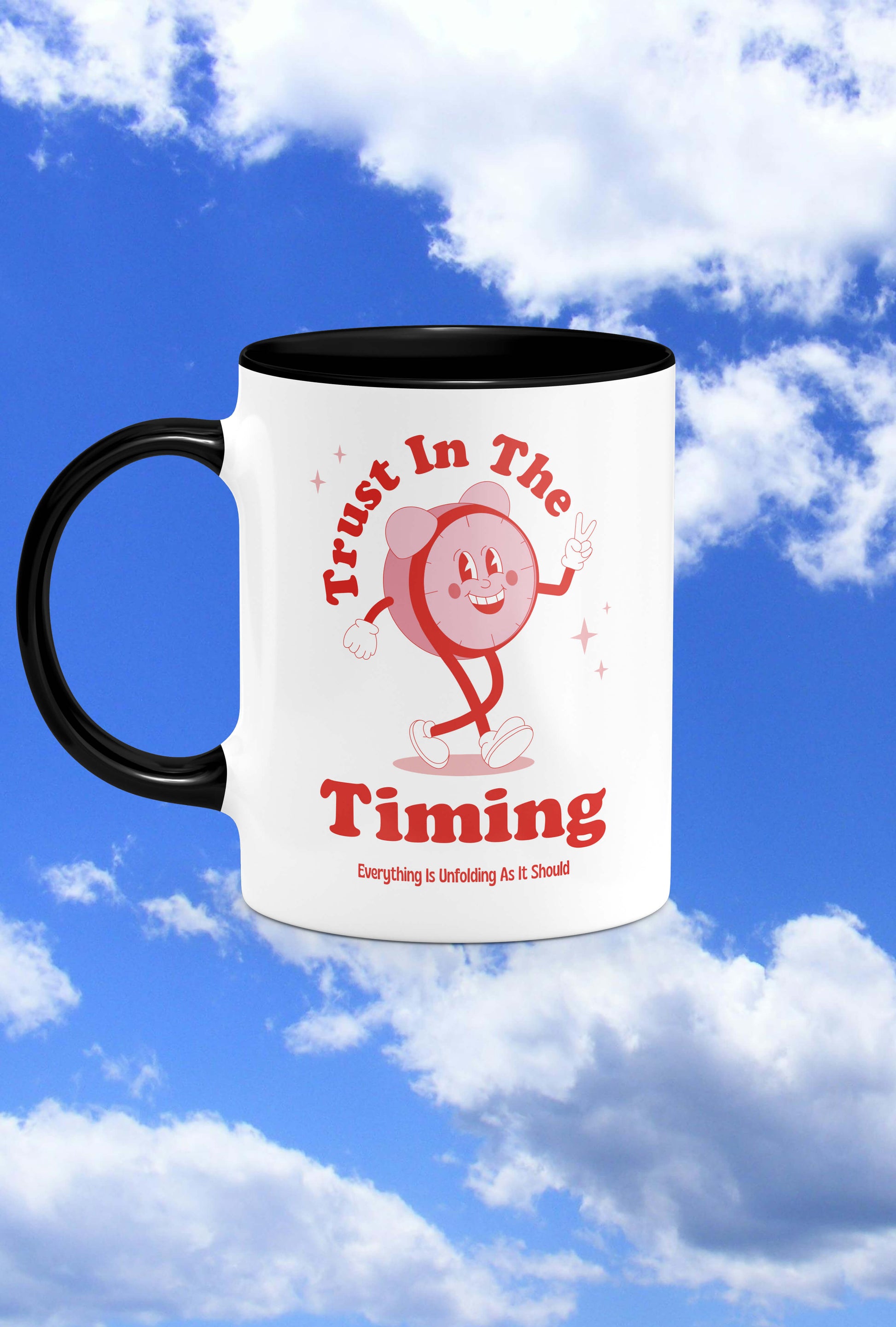 Trust in the timing mug, wellness mindfulness mug, positive affirmations